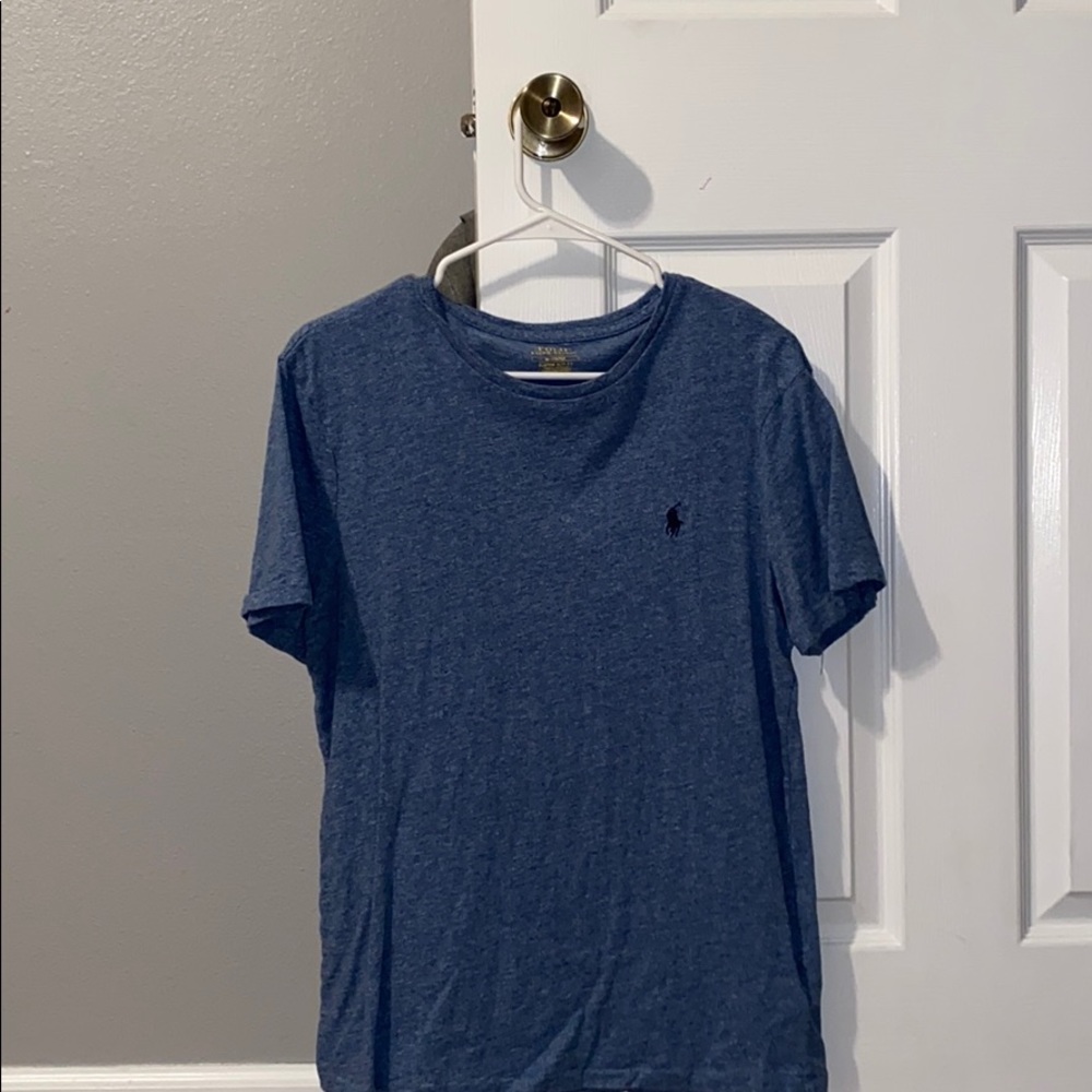 Blue polo shirt